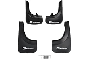 ACPA AUTO Compatible avec Citroen C3 Aircross (A88) 2018-2024 Jeu de Bavettes Garde-Boue Avant et Arrière de Voiture 4 Pcs Noir