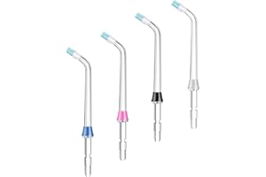 Flewdart 4pcs Boquilla de Repuesto para Waterpik Water Flosser, recambios para Wf02/03ec Wp-100/108/112/250ec Wp-450/462/560/562ec Wp-563/565/660/662ec Wp-670/672/676/861ec