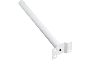 YASTA Palo Per Lampione Solare 48 Cm Staffa Bianca Per Lampione solare Palo Antenna TV Supporto Per Faro Led Da Esterno Stradale Braccio Per Muro Parete