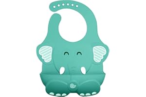 Sichy Baby Bibs Silicone Feeding Bibs for Babies & Toddlers, Easily Adjustable and Wipe Clean Soft Waterproof Weaning Bibs with Wide Food Crumb Catcher Pocket