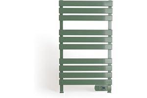CREATE / Warm Towel 500W / Scaldasalviette Verde Salvia / 96,9x5x55 cm/per Pavimento o Parete, Timer, Schermo LCD, Basso consumo, termostato