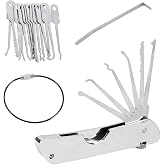 JAWUZ Universal Key Pick Set for Professional Locks Learning to Open Padlocks Training Broken Removal Kit with Automatic Pick