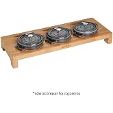 Staub Ahşap 3'l&uuml; Mini Tencere Standı