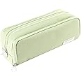EASTHILL Large Pencil Case Big Capacity Pencil Bag Large Storage Pouch 3 Compartments Pen Case for Teen Boys Girls School Students (Special-Green Pista)