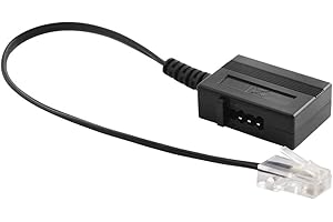 AVE-A DSL & NETZWERK-ZUBEHÖR BestPlug 20cm VoIP Telefon Internet Netzwerk Patch DSL LAN Telefon Kabel Adapter, TAE-F Buchse Kupplung weiblich auf RJ45 Stecker männlich, Schwarz