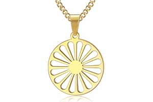 BOBIJOO Jewelry - Pendentif Roue des Voyageurs Drapeau Gitans Or