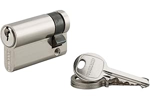 Mezzo Cilindro europeo per serratura SA 40x10mm, anti estrazione, nichel, 3 chiavi - THIRARD