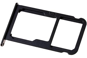 MAINHATTAN MOBILE Huawei P10 (VTR-L09, VTR-L29) Simkartenhalter und Micro-SD Card Fach, Original Ersatzteil, Schwarz