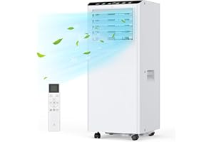PORTOALEGRE Condizionatore Portatile 9000 BTU/H, Climatizzatore Portatile 4-In-1, Funzione Seguimi, Ventilatore, Deumidificazione, Ventilazione Con Telecomando, Doppio Display Digitale, Timer 24H, Modalità Sleep