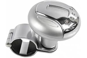 AUBLINTO Acero inoxidable Bola de refuerzo del volante del coche,Pomo de Volante Giratorio 360 grados giratorio refuerzo de dirección de vehículo bola de empuñadura de refuerzo para volante de coche