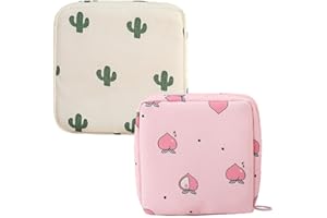 ZKGYUS 2 Stück Tampon Binden Aufbewahrung, Tampon Aufbewahrungstasche, Tragbar Tampontasche mit Reißverschluss,Perioden Tasche Mini Täschchen,Menstruation Taschen für Damen Mädchen