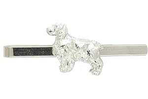WILLIAM STURT FINE PEWTER Springer Spaniel Pewter Tie Clip (Slide/Bar), Handcast by William Sturt