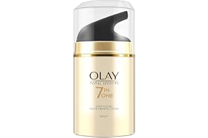 Olay Total Effects Night Cream |with Vitamin C, B5, Niacinamide, Green Tea |Fights 7 signs of ageing every night for glowing, hydrated and younger looking skin |Suitable for Normal, Dry, Oily & Combination skin |50 gm
