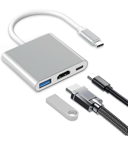 Adaptateur USB-C Vers HDMI + VGA Double Écran 4K/1080P - Plug & Play Pour MacBook, PC, Switch, TV - 11