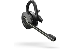 Jabra Engage 65 On-Ear DECT Convertible Headset - Skype For Business Certified Wireless Headphones – Advanced Noise Cancellation for Deskphones and Softphones – Black – UK Version