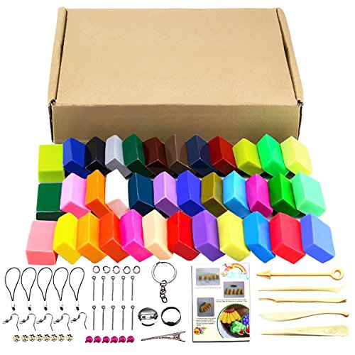BBLIKE 36 Couleurs Pâte Polymère , Inclure les Outils de Modélisation,l'accessoire