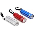 3 Pack LED Flashlight Mini Torch, 80mm Small Torches, Colourful Torches, Ideal for Camping, Hiking, Outdoor Parties, Lightweight, Keep for Emergencies and Power Cuts (3 Torches)