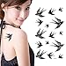 HuntGold 2X Popular Swallow Bird Flash Removable Waterproof Temporary Tattoo DIY Body Art Sticker