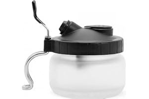 ABEST Vaso di pulizia per aerografo Portabottiglie in vetro Kit di pulizia del filtro della stazione di verniciatura