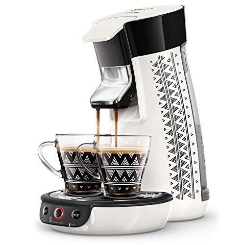 Philips HD6569/14 Machine à Café à Dosettes SENSEO Viva Café Ethnic Blanc + 2 Tasses Ethnic Offertes