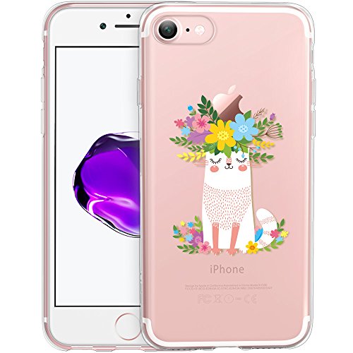 iPhone 7 Funda  ESR Carcasa iPhone 7 Case Cover Dibujos Animados Silicona Suave Funda para Apple iPhone 7 4 7  - Gatito
