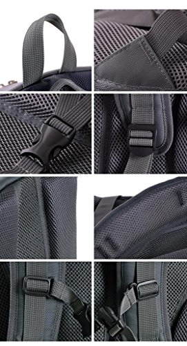 Daypacks Wasserdichte Uni Rucksack Schule Arbeit & Freizeit Bag Schulrucksack Sportrucksack Backpack Laptoprucksack Laptopfach 15″ Grau - 4