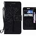 Price comparison product image For Motorola Moto G4 Play Case, Ougger Tree Cat Printing Wallet Cover Card Slot Premium PU Leather Flip Case Magnetic Bumper Pouch Holster Stand-View Function (Black)