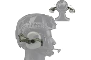 AQ ZXDC Accessori per Cuffie con Adattatore per Guida Arc, Guide Laterali Ops-Core, Supporto per Cuffie con Montaggio Laterale, per Cuffie Tattiche Earmor E AQzxdc