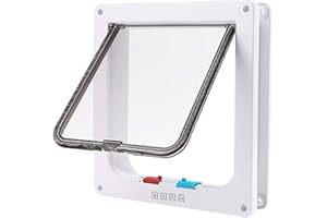 Pulchram Gattaiola per Gatti Vetro Porta Schermo per Animali Domestici Porta per Gatti e Cani Entrata e Uscita Controllabile Porta Scorrevole per Fine