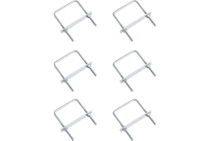 GOUJFOL Boulon en U M6, 6 Pièces Bride de Fixation, Carré Acier Inoxydable Boulons en U, U-Bolts Avec Écrous et Plaque de Cadre, pour Fixation Tuyaus (50 X 80 mm)