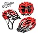 Produktbild Selfulim Fahrrad helm Damen mit Sonnenblende, rot Glänzend Rennradhelm Herren,MTB Leichter fahrradhelm gr 56-69