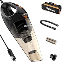 Aspirapolvere per Auto [Con Luce a LED] Hikeren 12 V 106W 5000PA Aspirapolvere Multifunzione Portatile Bagnato e Asciutto (5 M) Cavo di Alimentazione con Filtro HEPA in Acciaio Inossidabile