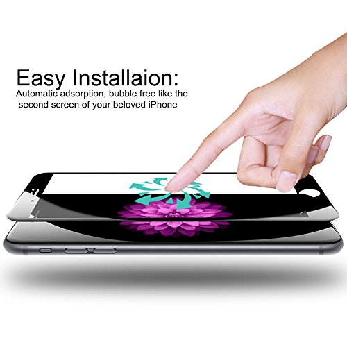iPhone 6/6S Panzerglas, aiMaKE 2 Stück Ultra-klar Panzerglas Schutzfolie für iPhone 6/6s 4,7 Zoll (nur 0,25 mm Schwarz ) - 2