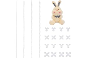 OLYCRAFT 4 Sets Jeton Kugelpfanne Skelettgelenk Weiß Verstellbar Flexible Anker Skelettgelenke Mit Y Und X Brustverbindern Flexible Kugelpfanne Für Die Herstellung von Plüschpuppen