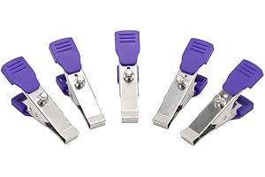 sino-k medical Veterinary ECG/ECG Alligator Electrode Clamp, Universal Connection Snap 5 Pieces, Reusable ECG Alligator Clip Adapters for All Animal Sizes