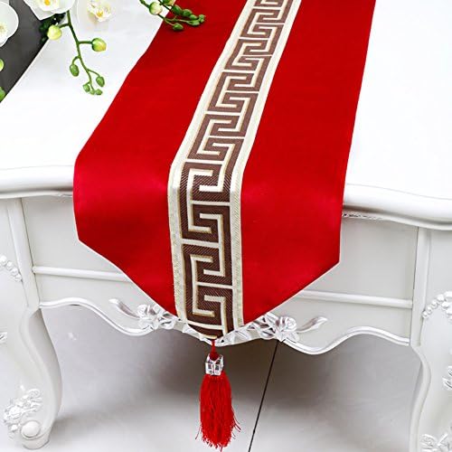 Chinese Simple Table Runner/Modern Garden Tablecloth/Tea Table Cloth-V 33x230cm(13x91inch)