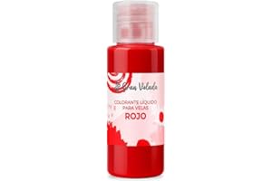 GRAN VELADA Colorante liquido per candele rosso intenso 50 ml | ideale per candele fatte in casa, colori stabili e facili da disperdere in cera melting Pot | 30 ml