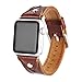 Produktbild für Apple Watch Armband, Soft Leder Ersatz Uhrenarmbänder für 38mm iWatch Serie 3/Serie 2/Serie 1-Braun