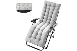 BT CHOU Sun Lounger Cushion Pad Thick Replacement Sunbed Cushion Anti Slip Recliner Cushions Only Lounge Chair Pads for Patio Garden Indoor Outdoor Holiday Relaxer (Style 9 (170*53cm))