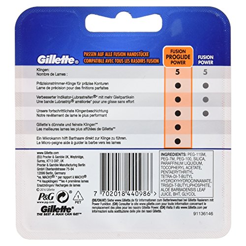 Gillette Fusion ProGlide Power Rasierklingen für Männer 4 Stück - 2