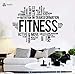 Produktbild Wandtattoo Vinyl Wanddekoration Wohnzimmer Fitness Worte Gesunder Lebensstil Gym Motivation Aufkleber 57 * 77 cm