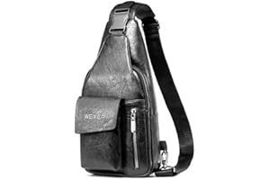 BAGZY Bolso Hombre Bandolera Nylon Bolso Bandolera Hombre Grande Mochila Bandolera Puerto de Carga USB Mochila de Hombro Bolsa de Negocios Senderismo Camping