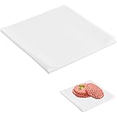 100Pcs 6" X 6" Unbleached Parchment Paper, Square Baking Paper Sheets Burger Patty Paper Nonstick Precut Square Baking Parchm