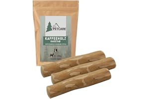 BV Petcare | Drewniana kawa, kość do żucia, z drewna kawowego, naturalna zabawka dla psów – zestaw 3 szt. (L – zestaw 3 szt.)
