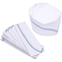 40 Chapeaux Chef Jetables Réglables - Toques Cuisine Papier Non Tissé Enfants Et Adultes