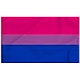 Storm&Lighthouse Bisexual Flag Bi Flag LGBTQ+ Pride Flags 5ft x 3ft with Eyelets Bisexuality Flag