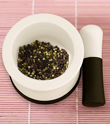 EZ-Grip Mörser und Stößel aus Keramik und Silikon Mit Abnehmbarem Rutschfesten Silikon-Fuß – Spülmaschinenfest von Cooler Kitchen - 8