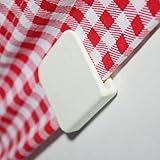 Zantec, 2 Stück, Fixierung Duschvorhang Klemmen U Form mit Clip/Badezimmer, Weiß