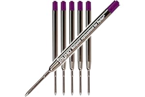 COTTAGE MILLS Jaymo Replacement for Parker 1950369/1950370/1950371 - Measures 3.875 in / 98 mm Long - G2 Ballpoint Pen Refill - 6 Purple