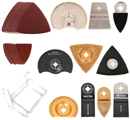 Saxton Blades – 70-teiliges Zubehör-Set für Multimaster, schwenkbar, fein Multimaster Bosch Makita